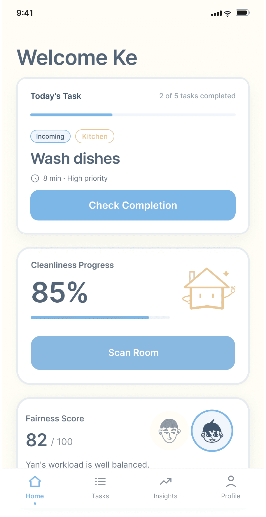 Home: earlier interface